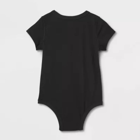 Cat & Jack Toddler Kids' Short Sleeve Crotch Snaps Bodysuit Black S(6/7) NWT - Picture 2 of 7
